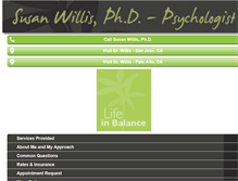 Tablet Screenshot of drsusanwillis.com